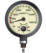 Pressure Gauge 0-5000 PSI - 2" diameter